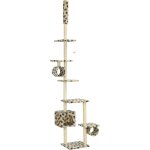 Arbre � chat avec griffoirs en sisal 260 cm beige motif pattes vidaxl