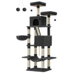 Feandrea - arbre à chat, hauteur 206 cm, avec 13 griffoirs, 2 plate - forme, 2 niches, panier, hamac, ... Feandrea - arbre à chat, hauteur 206 cm, avec 13 griffoirs, 2 plate - forme, 2 niches, panier, hamac, ...