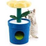Arbre � chat mignon pour chats d'int�rieur avec perchoir rembourr� en forme de fleur, condo en forme ...
