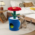 Arbre  chat mignon pour chats d'intrieur avec perchoir rembourr en forme de fleur, condo en forme ...