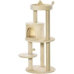 Pawhut - arbre  chats multi - quipements griffoirs grattoirs plateformes niche jeu boule suspendue ...