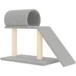 Arbres  chat avec tunnel et chelle gris clair 55, 5 cm vidaxl