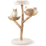 Costway ? arbre � chat xxl 122 cm ? bois massif ? 2 paniers tress�s ? poteau � griffer en jute ? tour ...