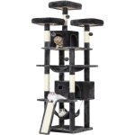 Arbre à chat xxl hauteur 194 cm, avec 3 grandes plate - formes, 2 niches spacieuses, 2 hamacs et 1 planche ... Arbre à chat xxl hauteur 194 cm, avec 3 grandes plate - formes, 2 niches spacieuses, 2 hamacs et 1 planche ...