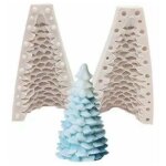 Arbre de no�l 3d silicone bougie moule savon argile gypse faire moule diy g�teau moule