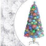 Arbre de noël artificiel pré - éclairé blanc 120 cm fibre optique Arbre de noël artificiel pré - éclairé blanc 120 cm fibre optique