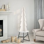 Arbre de noël en bois pour décoration blanc 112 cm pin massif - vidaxl Arbre de noël en bois pour décoration blanc 112 cm pin massif - vidaxl