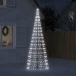 Arbre de nol lumineux sur mt de drapeau 550 led blanc 300 cm