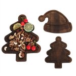 Arbre de nol plateau mignon maison en bois fruits dner assiette gteau  dessert pour divertir, djeuner, ...