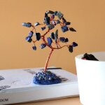 Arbre � pierres pr�cieuses - sodalite sur base d'agate bleue (35 pierres) - vendu par 1