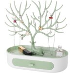 Arbre porte bijoux avec tiroirs, support arbre bijoux en plastique, prsentoir  bijoux pour boucles ...