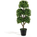 Maisonchic - arbre topiaire buis artificiel 115 cm 5 boules pot lesté ciment décoratif intérieur vert ... Maisonchic - arbre topiaire buis artificiel 115 cm 5 boules pot lesté ciment décoratif intérieur vert ...