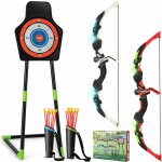 Costway arc et flèche pour enfants avec lumières led, ensemble de tir à l'arc avec 20 flèches, 1 cible ... Costway arc et flèche pour enfants avec lumières led, ensemble de tir à l'arc avec 20 flèches, 1 cible ...