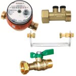 Arcanaute - kit compteur eau chaude avec robinet compteur nf, clapet anti - pollution
