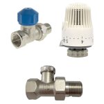 Kit robinet droit + t de rglage mle femelle 1 / 2' (15 / 21) + tte thermostatique m30 x 1, 5 arcanaute ...