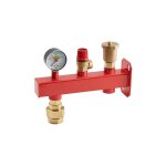 Arcanaute - kit support rouge monté pour vase expansion chauffage Arcanaute - kit support rouge monté pour vase expansion chauffage