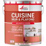 Arcane industries - peinture cuisine, lessivable, absorbe les odeurs - 10 l blanc crme