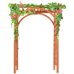 Arche de jardin 160 x 60 x 217 cm pour plantes grimpantes d�corative en bois naturel