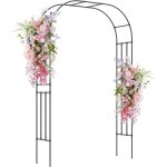 Relax4life arche de jardin en m�tal 205 cm, tonnelle de jardin avec treillis d�coratif, treillis de pergola ...