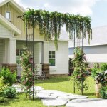 Arche de jardin en m�tal pour plantes grimpantes arceau � rosiers en treillis ext�rieur 205x52x206cm ...