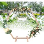 Arche de mariage hexagonale en bois - pour f�te d'anniversaire, mariage, jardin - d�coration int�rieure ...