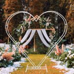 Arche de mariage en mtal  double tube support d'arche en cercle blanc cadre de mariage cratif en forme ...