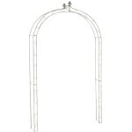 Arche � rosiers arceau plantes grimpantes d�coration jardin en m�tal vert vieilli 100003922
