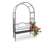 Arche  rosiers avec banc dcoration de jardin h x l x p: 203 x 114, 5 x 59 cm arceau de plantes grimpantes ...