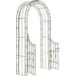 Décoshop26 - arche treillis de jardin avec portillon support pour plantes grimpantes métal vert vieilli ... Décoshop26 - arche treillis de jardin avec portillon support pour plantes grimpantes métal vert vieilli ...