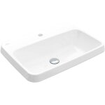 Villeroy&boch - architectura - lavabo  encastrer, 600x450 mm, sans trop - plein, trou de robinet, ceramicplus ...