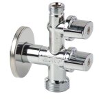 Arco - vanne de lave - linge combine avec tournant1 / 2'x3 / 4'x3 / 8', anticalc, chrome