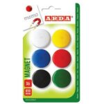 Arda acl02 aimant pour rfrigrateur plastique couleurs assorties, noir, bleu, vert, rouge, blanc, jaune ...