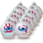 Lot de 10 boules de nol - disney lilo & stitch