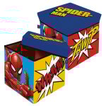 Tabouret de rangement cube - spiderman