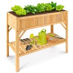 Arebos - bac à plantes surélevé en bois avec étagère jardinière légumes herbes Arebos - bac à plantes surélevé en bois avec étagère jardinière légumes herbes