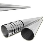 (argent)moules � cornets - inox - lot de 10 - 140 mm - antiadh�sif - facile � nettoyer
