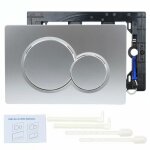 Plaque de commande wc argent ? compatible geberit sigma 30 / up320 / 300 ? installation sans outils ? ...
