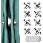 (argent�)8 paires aimant pour rideaux, aimants bouton de rideau, attaches magn�tiques pour rideaux pour ...