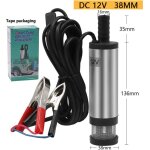 Argenté - pompe submersible 12v pour le pompage de l'eau de gasoil 38mm pompe de transfert de carburant ... Argenté - pompe submersible 12v pour le pompage de l'eau de gasoil 38mm pompe de transfert de carburant ...