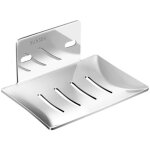 Cyslmuk - argent porte savon mural sans perage porte - savon douche en acier inoxydable porte savon ...