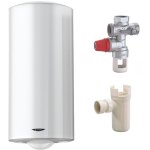 Pack chauffe eau lectrique 150 litres initio blind vertical ariston + groupe de scurit 3 / 4 + siphon ...