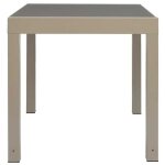 Altobuy - arius - table de jardin extensible 80x80 / 160 en aluminium beige et plateau en verre trempé ... Altobuy - arius - table de jardin extensible 80x80 / 160 en aluminium beige et plateau en verre trempé ...