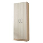 Armoire 2 portes chne et erable mutifonctions l 61 h 160. 6 p 31. 8 cm