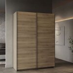 Armoire 2 portes coulissantes 148 cm chne - armoy