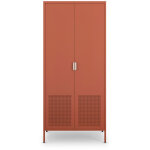 Armoire 2 portes en m�tal h180cm - terracotta - adel
