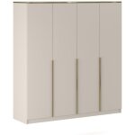 Armoire 4 portes - l200 cm - beige et doré - vukia de pascal morabito Armoire 4 portes - l200 cm - beige et doré - vukia de pascal morabito