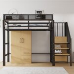 Redom armoire 2 portes 70 x 40 x 135 cm avec 2 tiroirs et tringle � v�tements cadre en bois couleur naturelle ...