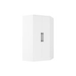 Vente - unique - armoire d'angle 2 portes - l101 cm - blanc - aurali