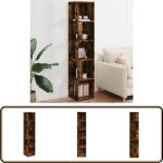 Armoire d'angle chêne fumé 33x33x164, 5 cm bois d'ingénierie - meuble d'angle - armoire d'angle - Étagère ... Armoire d'angle chêne fumé 33x33x164, 5 cm bois d'ingénierie - meuble d'angle - armoire d'angle - Étagère ...
