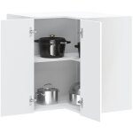 Armoire d'angle murale de cuisine - meuble de cuisine murale - armoire suspendue de rangement lucca blanc ...